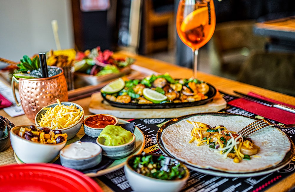 Fajitas con Asado